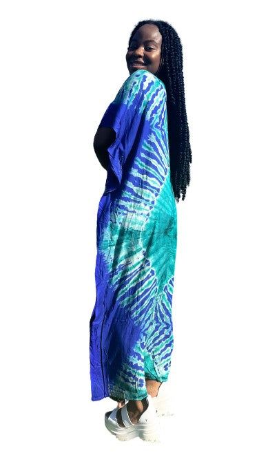 Fashion Tie N Dye Cotton Free size Maxi Dera Dress – Jacquia Trends